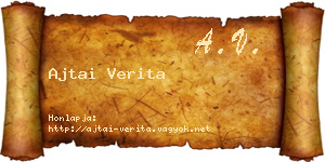 Ajtai Verita névjegykártya